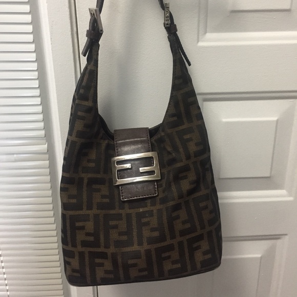 Fendi Brown Zucca Hobo Bag - Picture 7 of 8